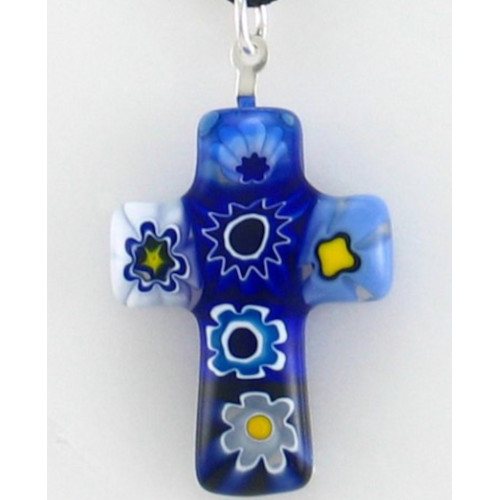 Cropped Pendant Glass Cross of Hope