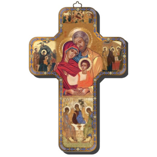 Cropped Holy Family Icon Cross