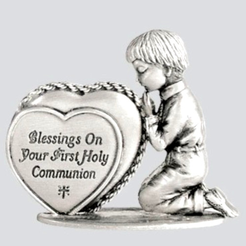 Cropped Holy Communion Praying Boy